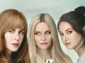 Las protagonistas de bso Big Little Lies, Nicole Kidman, Reese Witherspoon y Shailene Woodley, miran con intensidad.