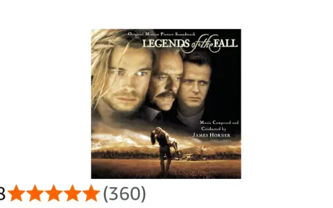 La banda sonora de "Legends of the Fall" (Leyendas de Pasión) con música de James Horner.