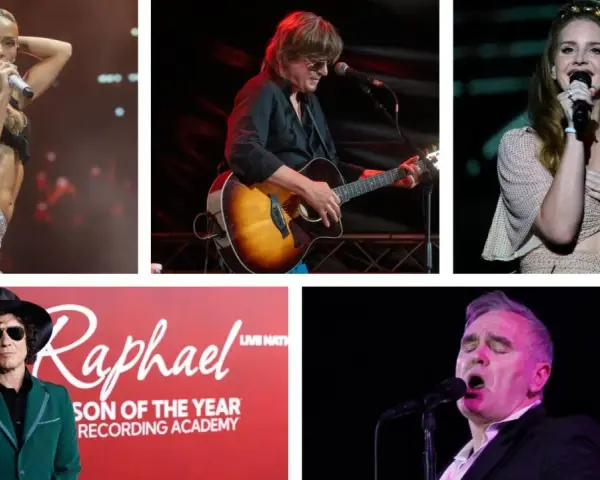 Lana del Rey España, junto a otros artistas como Raphael y Morrissey, en un collage de conciertos.
