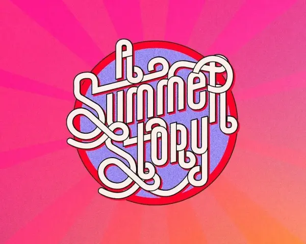 El logo "Summer Story 2026" en letras blancas y rojas sobre un fondo vibrante.