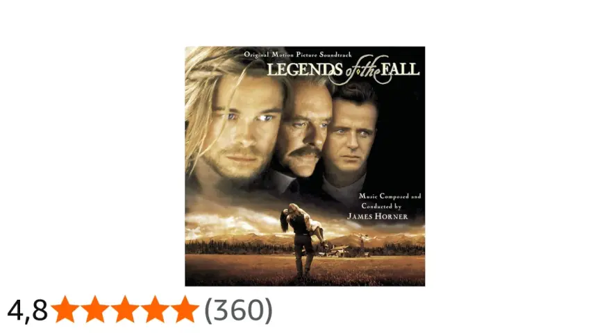 La banda sonora de "Legends of the Fall" (Leyendas de Pasión) con música de James Horner.