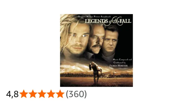 La banda sonora de "Legends of the Fall" (Leyendas de Pasión) con música de James Horner.